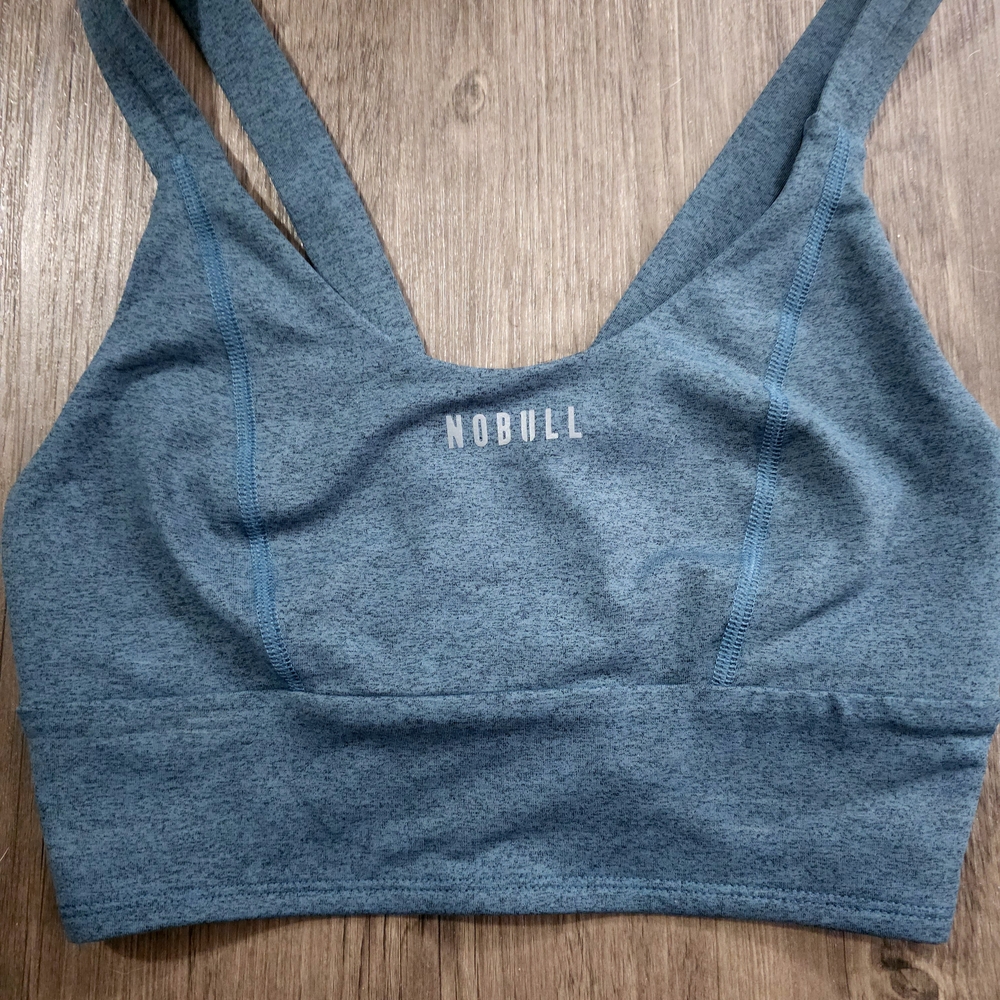 NOBULL Heathered Teal Sports Bra